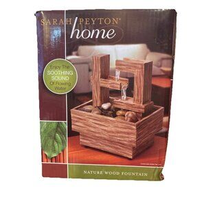 Sarah Peyton Home Nature Wood Tower Fountain Rocks Soothing Sound Flowing Water
